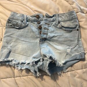 Rewash Light Blue Distressed Jean Shorts